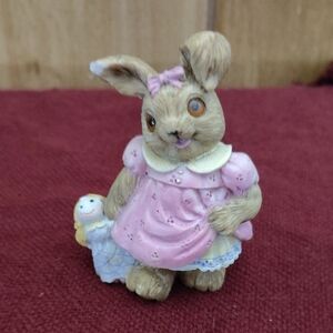 Mervyns Adorable Pink Bunny Figurine Small
